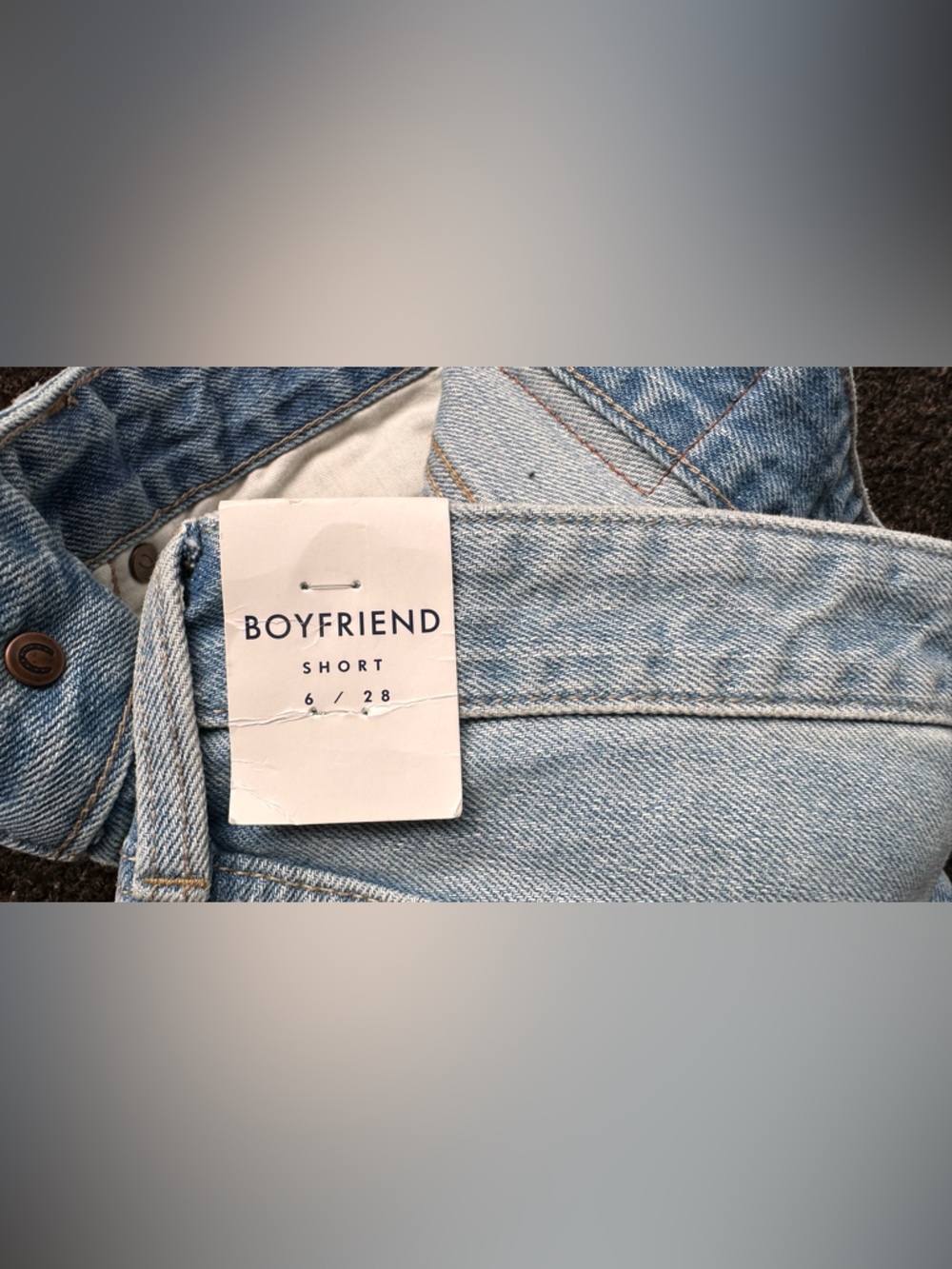 Lucky Brand Boyfriend Denim Shorts - Size 6/28 - Distressed High Rise - Picture 6 of 6